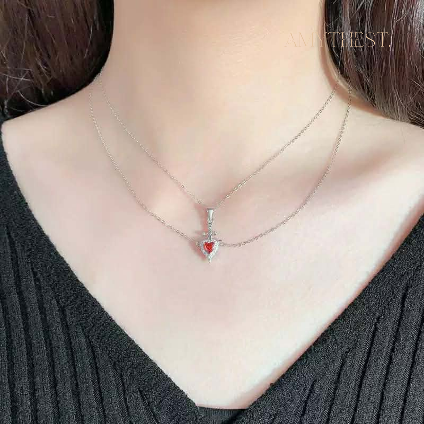 Heart & Sword Necklace