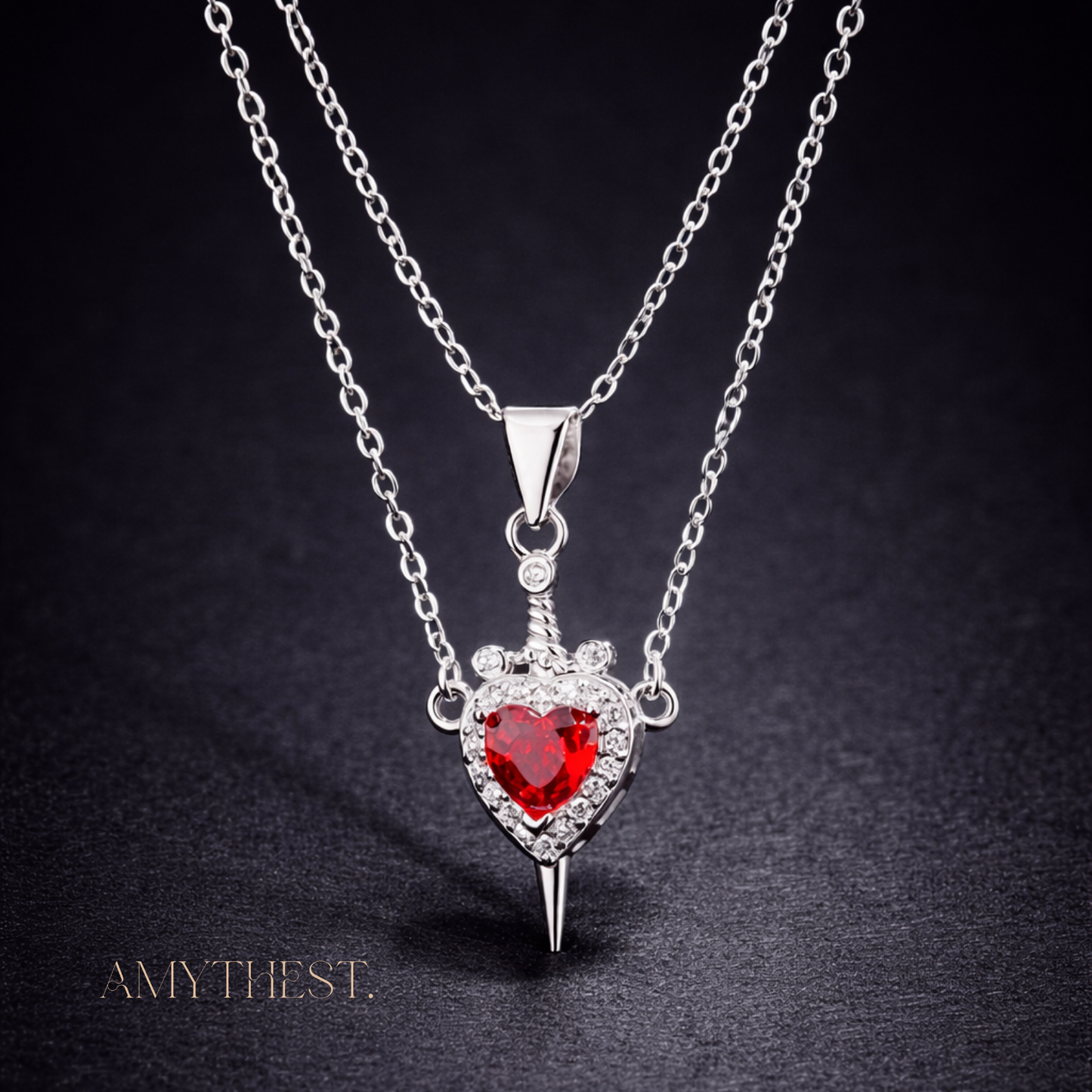 Heart & Sword Necklace